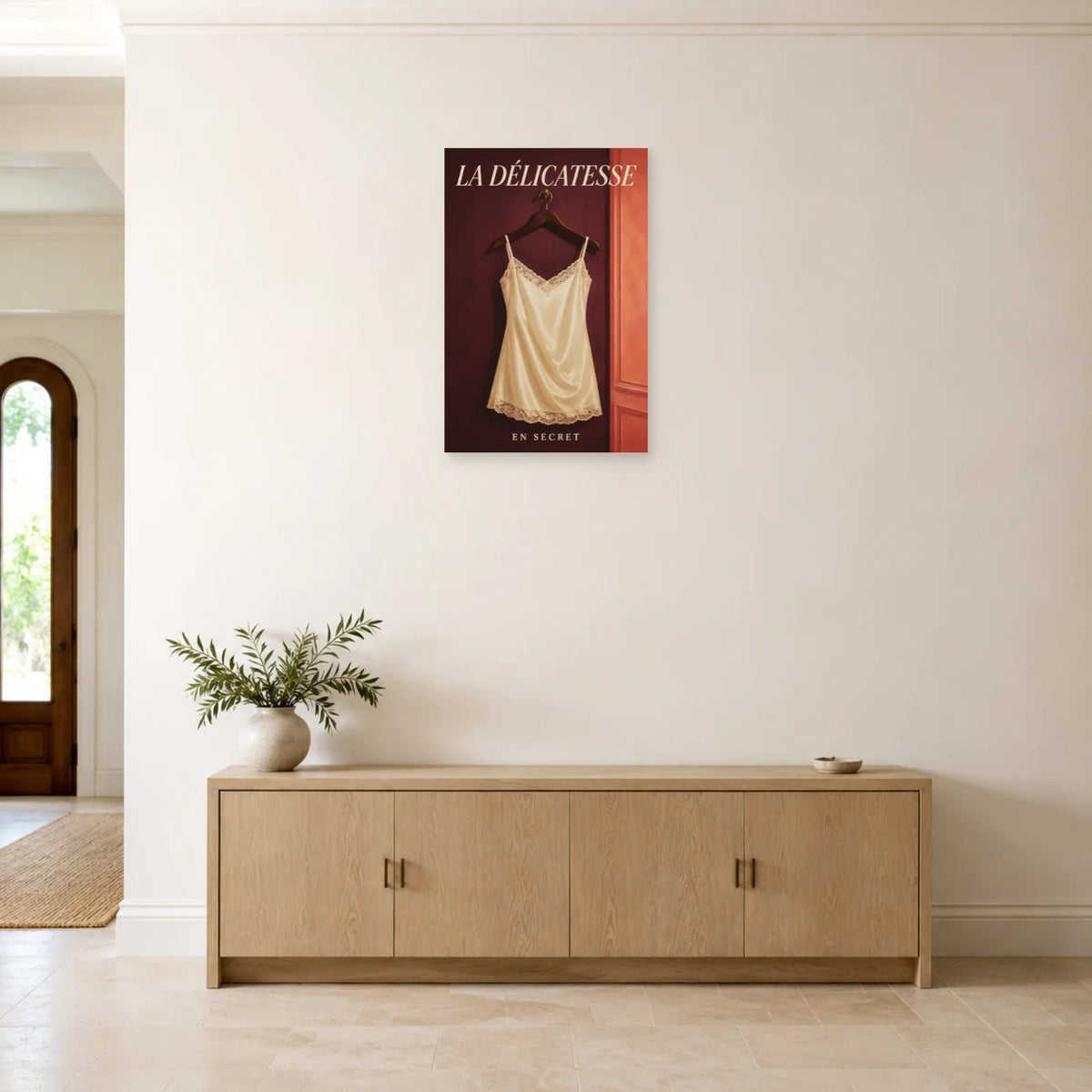 Affiche Lingerie rétro, la délicatesse en secret dans une entrée ou un couloir - Art Virtuoso