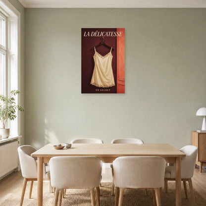 Affiche Lingerie rétro, la délicatesse en secret dans une salle à manger - Art Virtuoso
