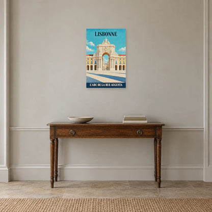 Affiche Lisbonne - L’arc de la rue Augusta dans une entrée ou un couloir - Art Virtuoso
