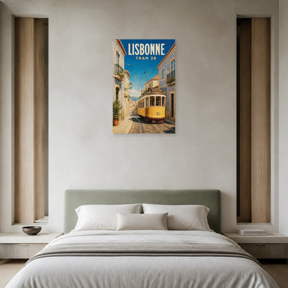 Affiche Lisbonne – Tram 28 dans une chambre - Art Virtuoso