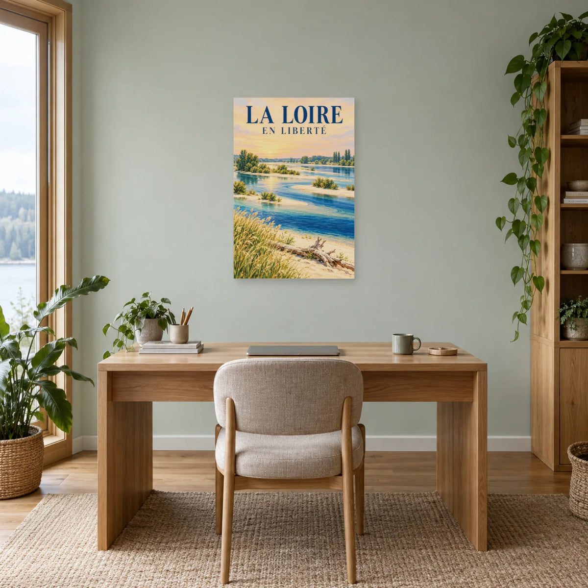 Affiche Loire – Bancs de sable en liberté dans un bureau - Art Virtuoso