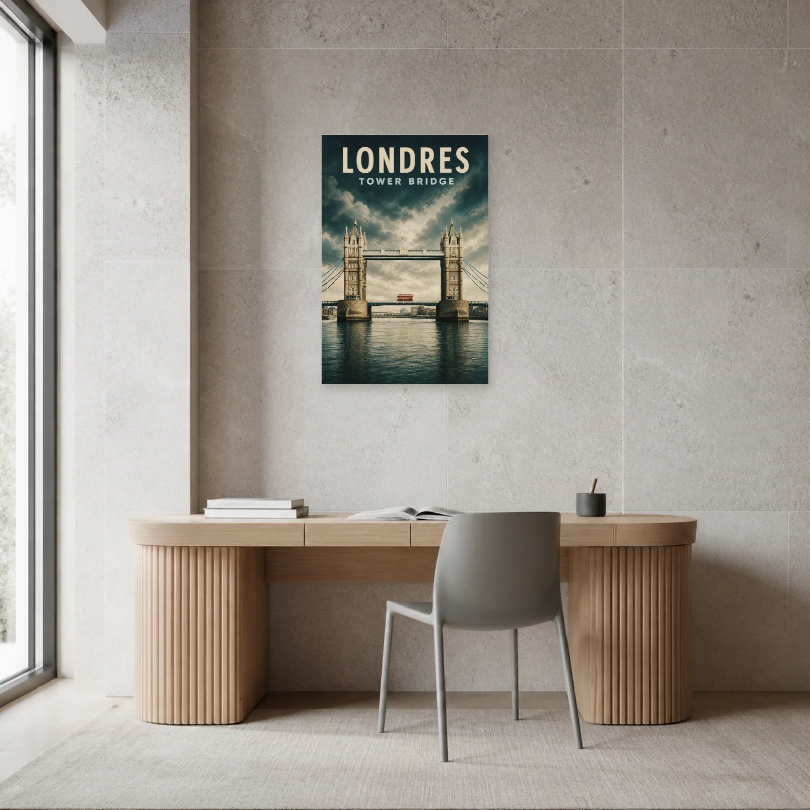 Affiche Londres – Tower Bridge dans un bureau - Art Virtuoso