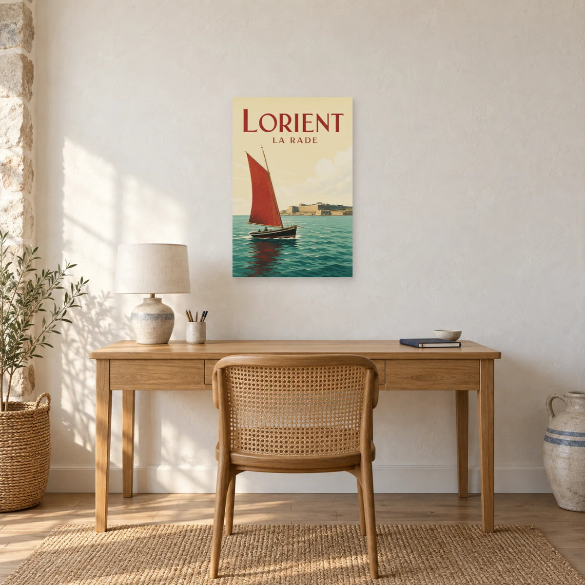 Affiche Lorient - La rade dans un bureau - Art Virtuoso