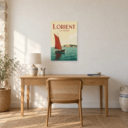Affiche Lorient - La rade dans un bureau - Art Virtuoso
