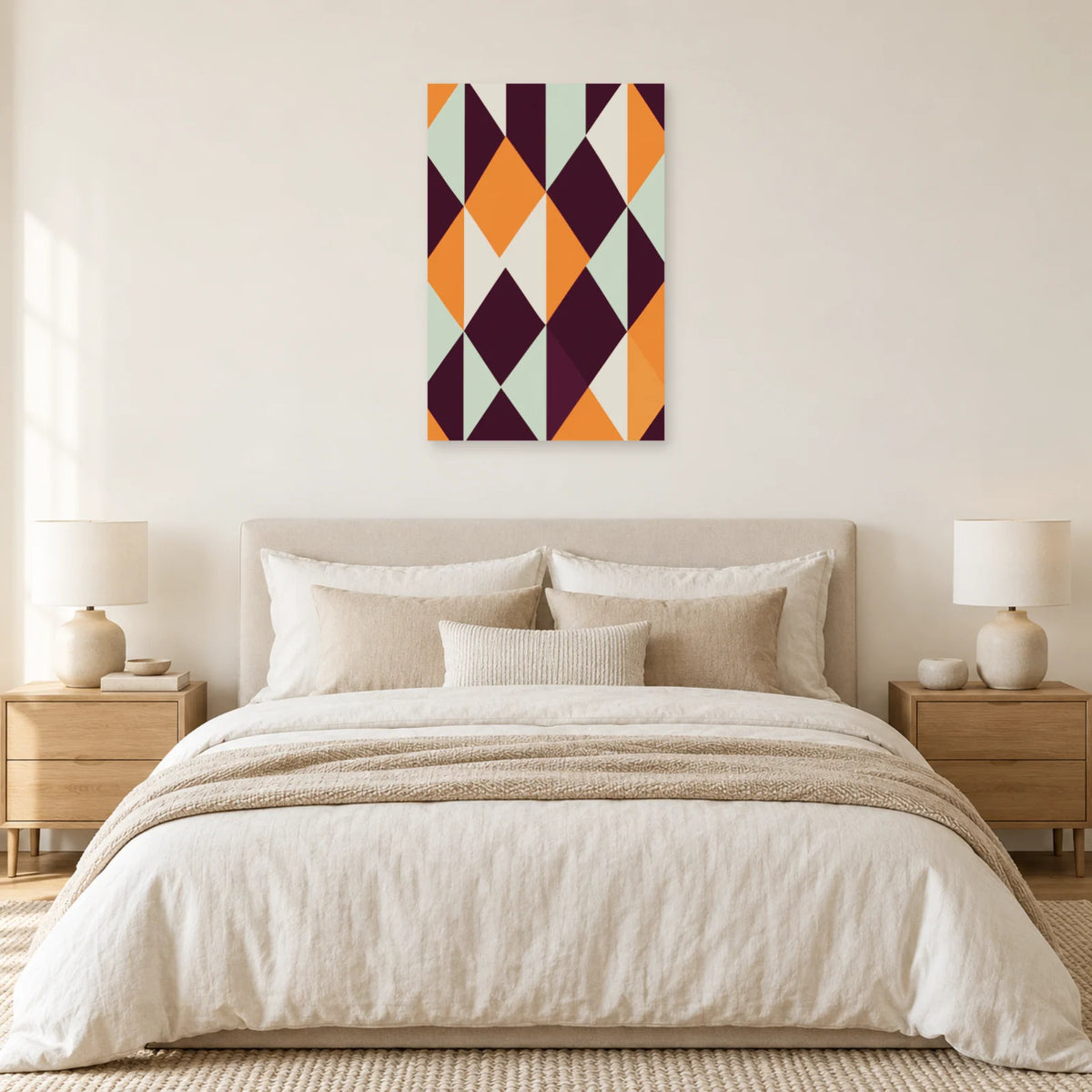 Affiche Losanges - Quinconce dans une chambre - Art Virtuoso