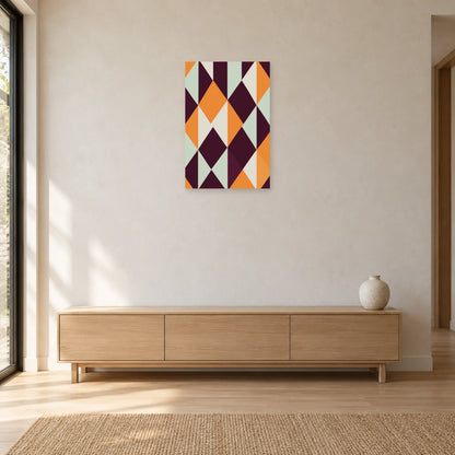 Affiche Losanges - Quinconce dans une entrée ou un couloir - Art Virtuoso