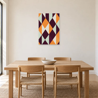 Affiche Losanges - Quinconce dans une salle à manger - Art Virtuoso
