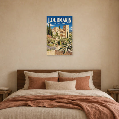 Affiche Lourmarin Château et jardin dans une chambre - Art Virtuoso