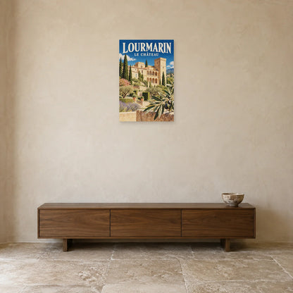 Affiche Lourmarin Château et jardin dans une entrée ou un couloir - Art Virtuoso