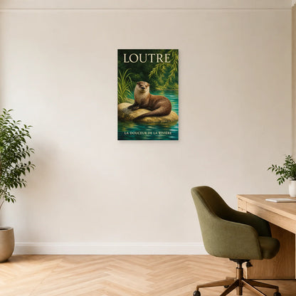 Affiche Loutre, la douceur de la rivière dans un bureau - Art Virtuoso