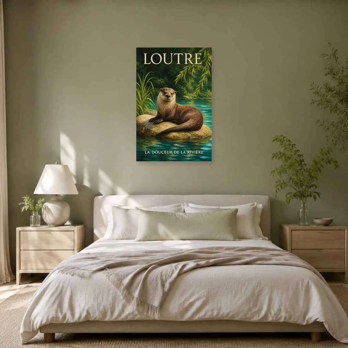 Affiche Loutre, la douceur de la rivière dans une chambre - Art Virtuoso
