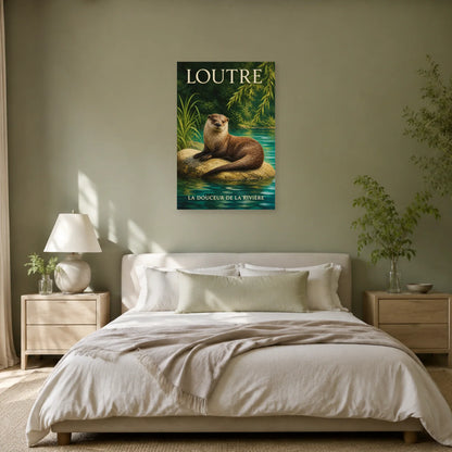 Affiche Loutre, la douceur de la rivière dans une chambre - Art Virtuoso