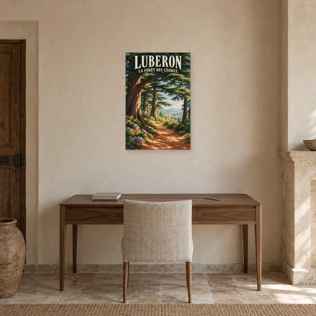 Affiche Luberon Forêt des Cèdres dans un bureau - Art Virtuoso