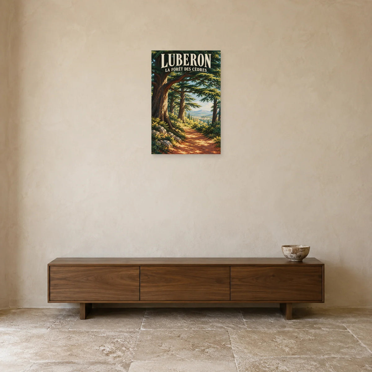 Affiche Luberon Forêt des Cèdres dans une entrée ou un couloir - Art Virtuoso