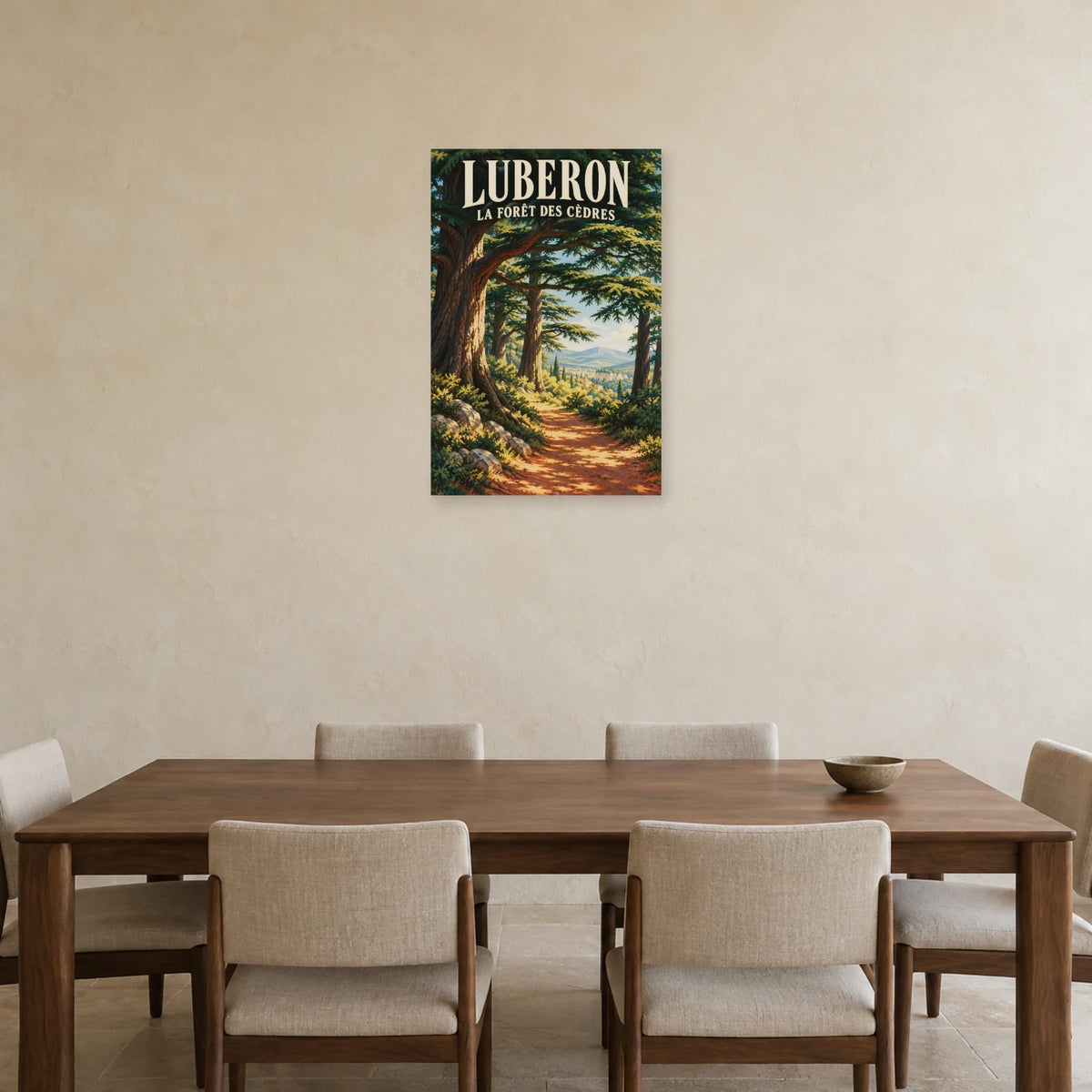 Affiche Luberon Forêt des Cèdres dans une salle à manger - Art Virtuoso