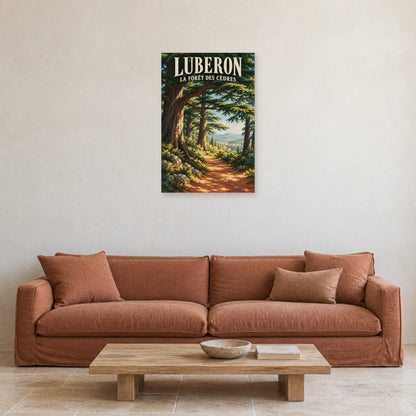 Affiche Luberon Forêt des Cèdres dans un salon - Art Virtuoso