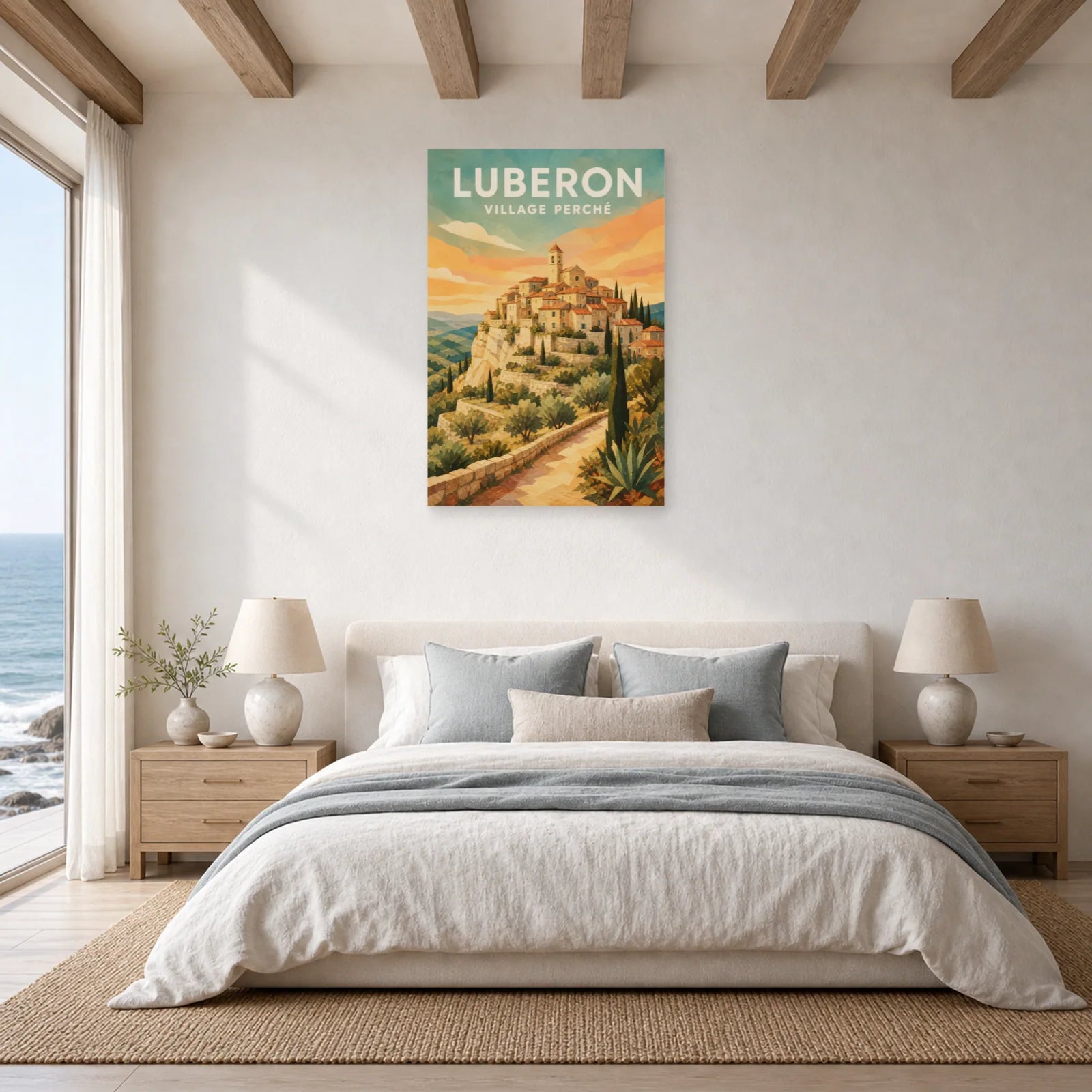 Affiche Luberon – Village Perché dans une chambre - Art Virtuoso