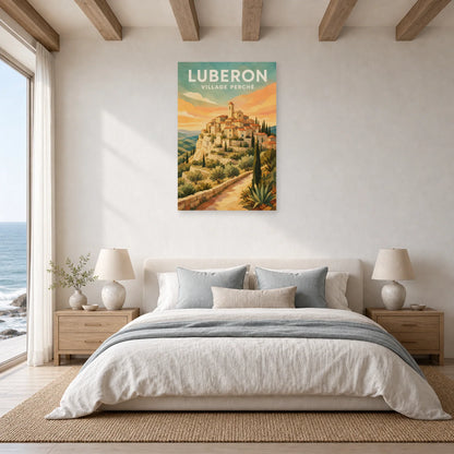 Affiche Luberon – Village Perché dans une chambre - Art Virtuoso