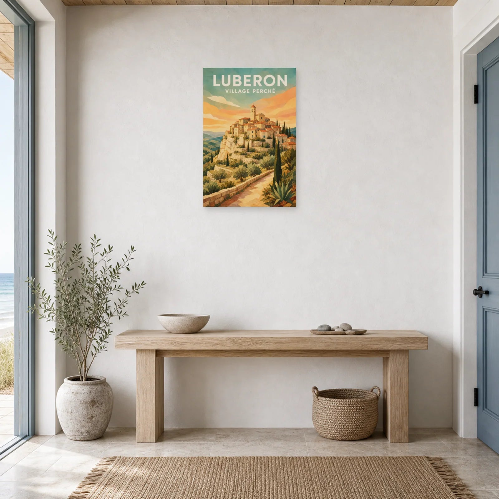 Affiche Luberon – Village Perché dans une entrée ou un couloir - Art Virtuoso