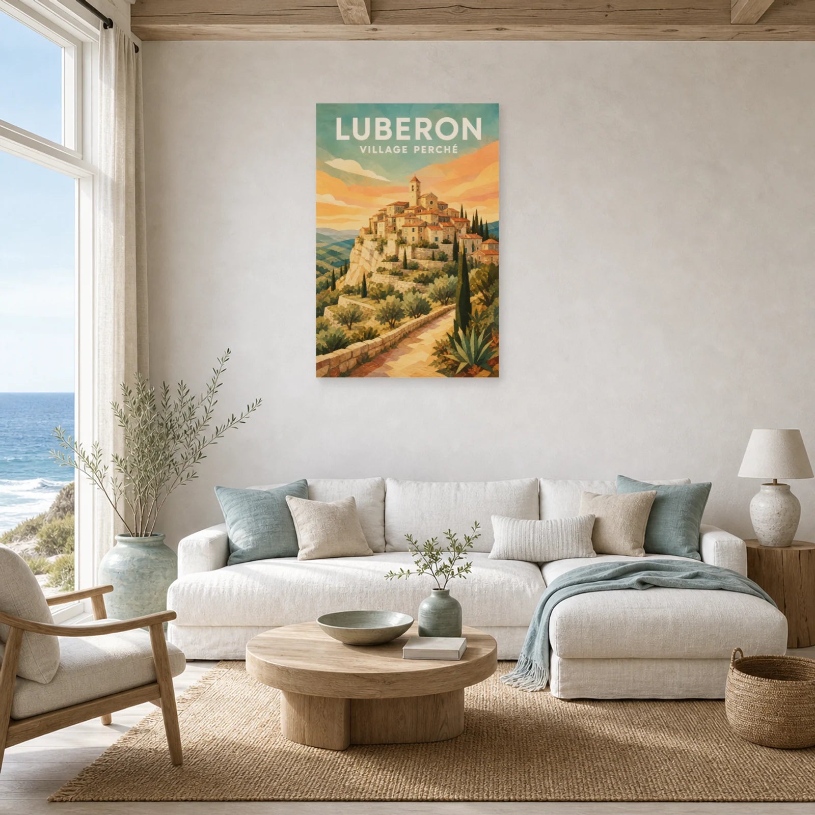 Affiche Luberon – Village Perché dans un salon - Art Virtuoso