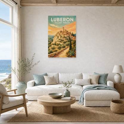 Affiche Luberon – Village Perché dans un salon - Art Virtuoso