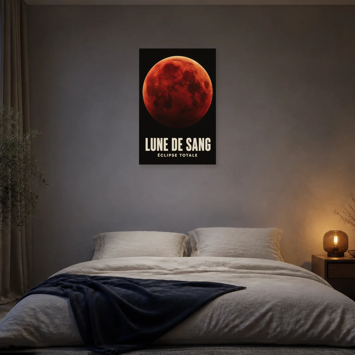 Affiche Lune de Sang – Éclipse Totale dans une chambre - Art Virtuoso