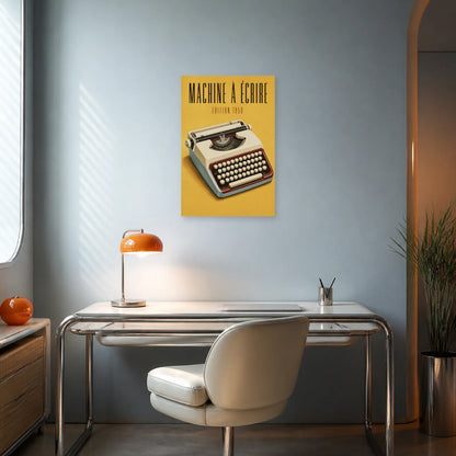 Affiche Machine à Écrire – Édition 1958 dans un bureau - Art Virtuoso