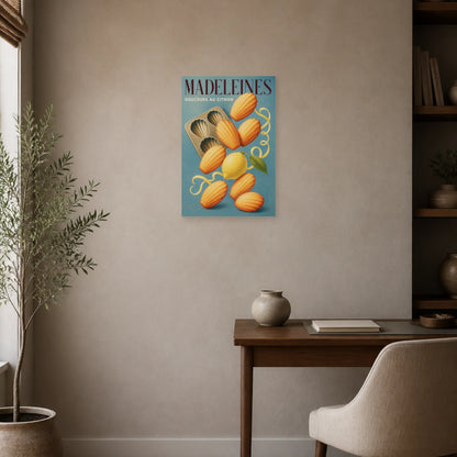 Affiche Madeleines – Douceurs au Citron dans un bureau - Art Virtuoso