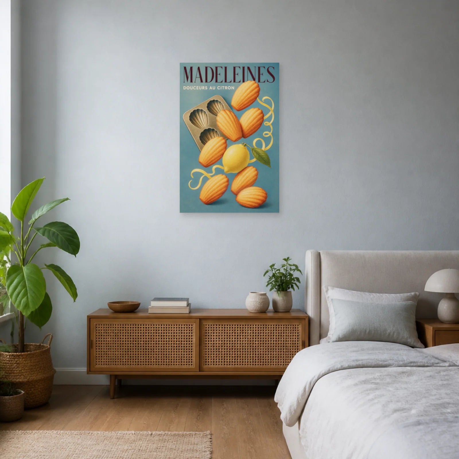 Affiche Madeleines – Douceurs au Citron dans une chambre - Art Virtuoso