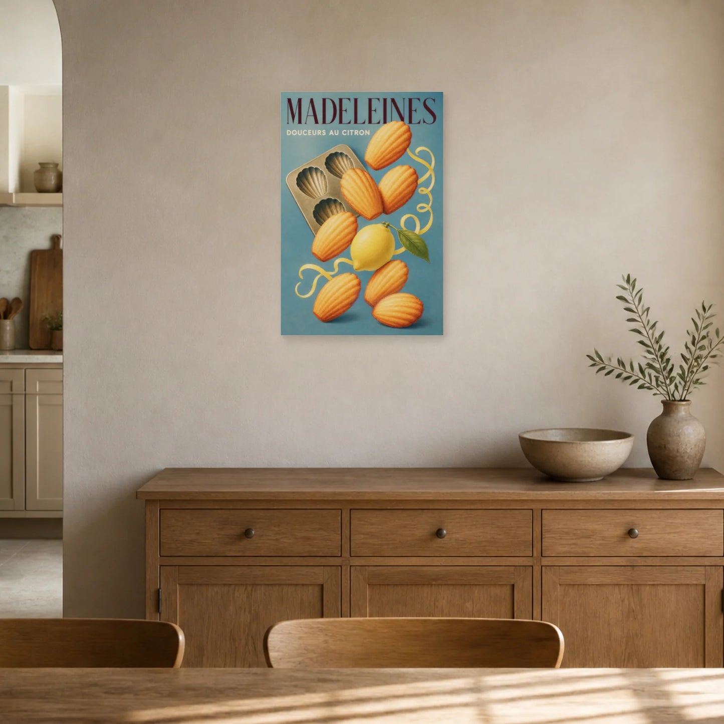 Affiche Madeleines – Douceurs au Citron dans un salon - Art Virtuoso