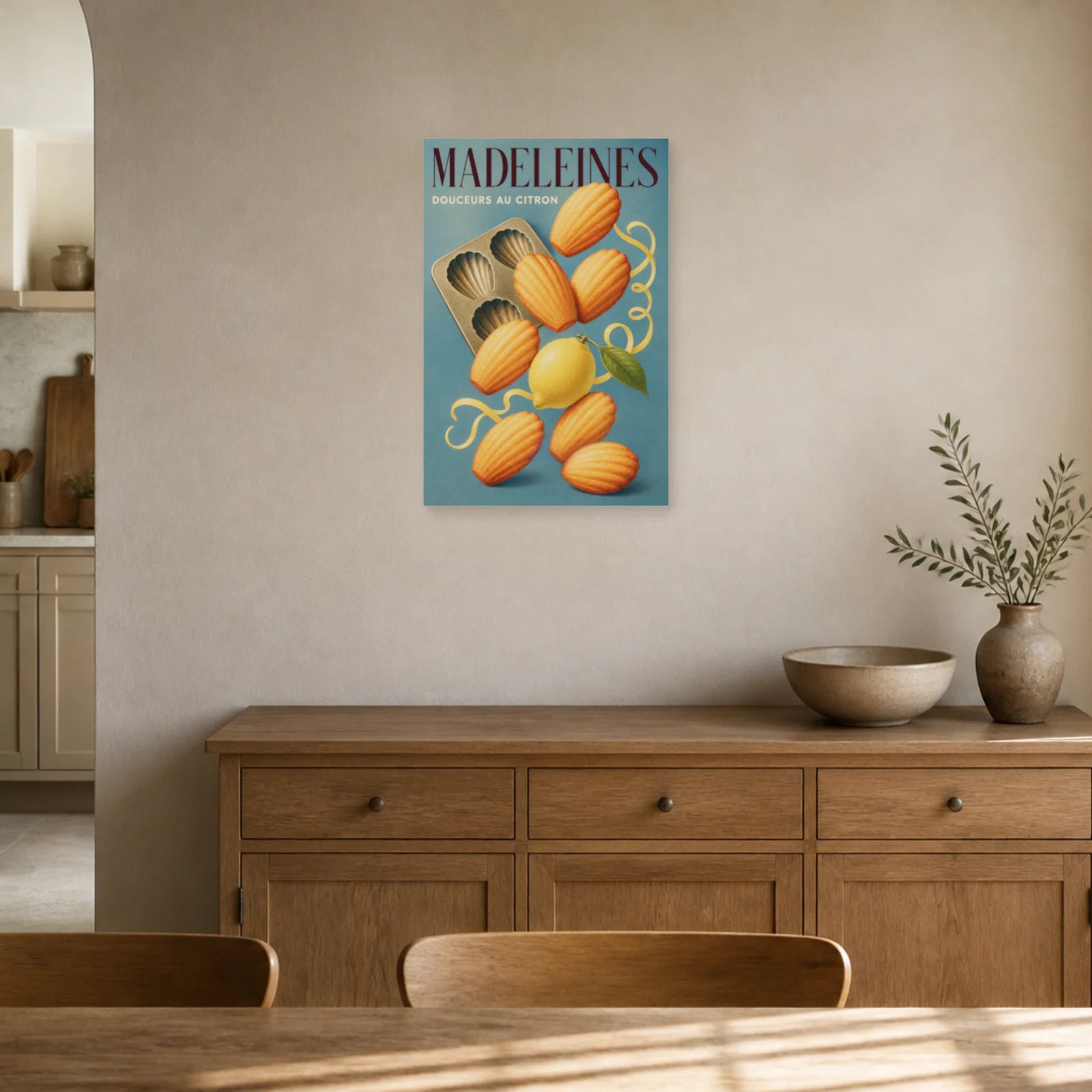 Affiche Madeleines – Douceurs au Citron dans un salon - Art Virtuoso