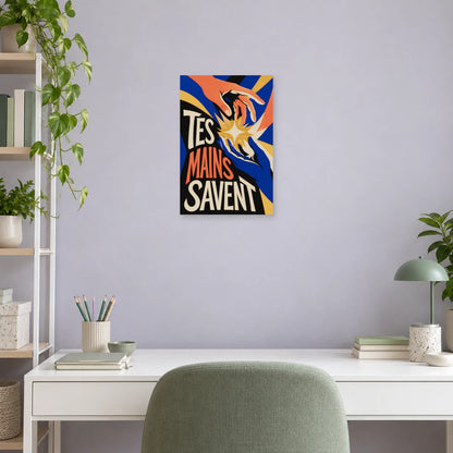 Affiche mains – Tes mains savent dans un bureau - Art Virtuoso