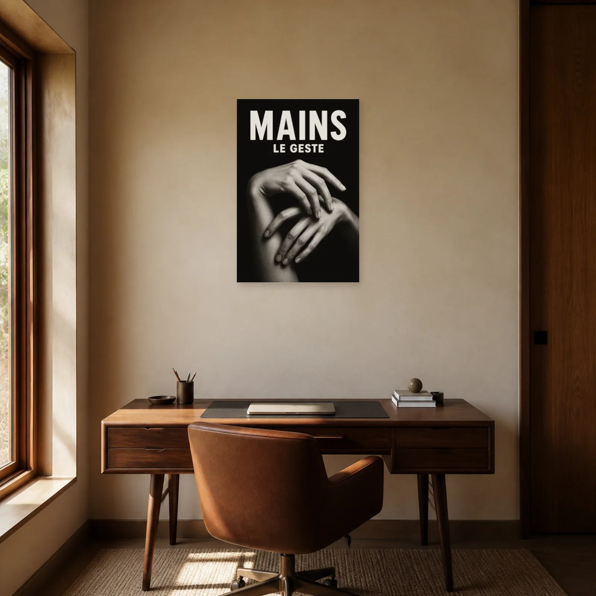 Affiche Mains – Le Geste dans un bureau - Art Virtuoso
