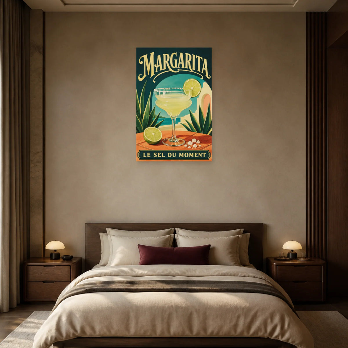 Affiche Margarita, le sel du moment dans une chambre - Art Virtuoso