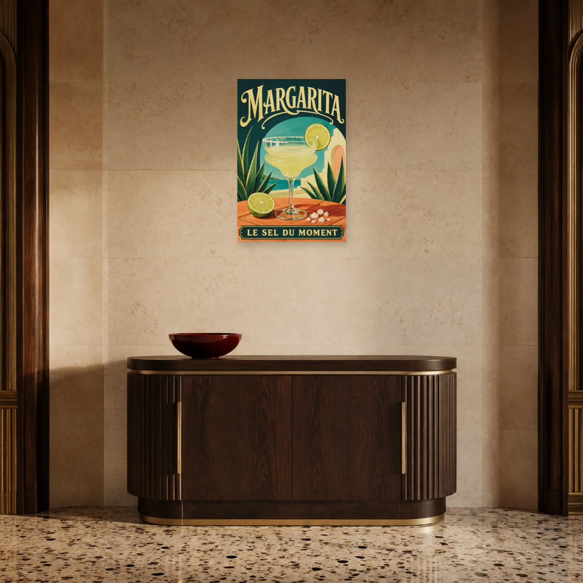 Affiche Margarita, le sel du moment dans une entrée ou un couloir - Art Virtuoso