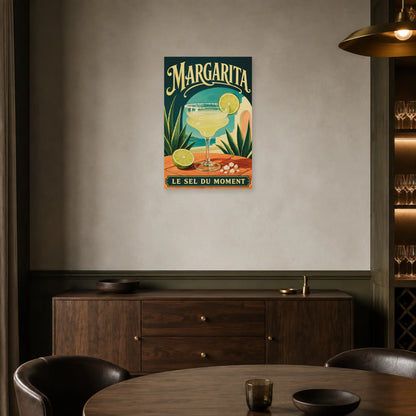 Affiche Margarita, le sel du moment dans une salle à manger - Art Virtuoso