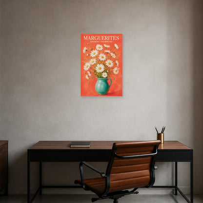 Affiche Marguerites – Bouquet Champêtre dans un bureau - Art Virtuoso
