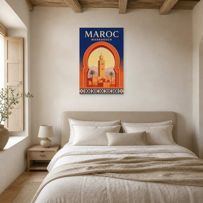 Affiche Maroc – Marrakech dans une chambre - Art Virtuoso