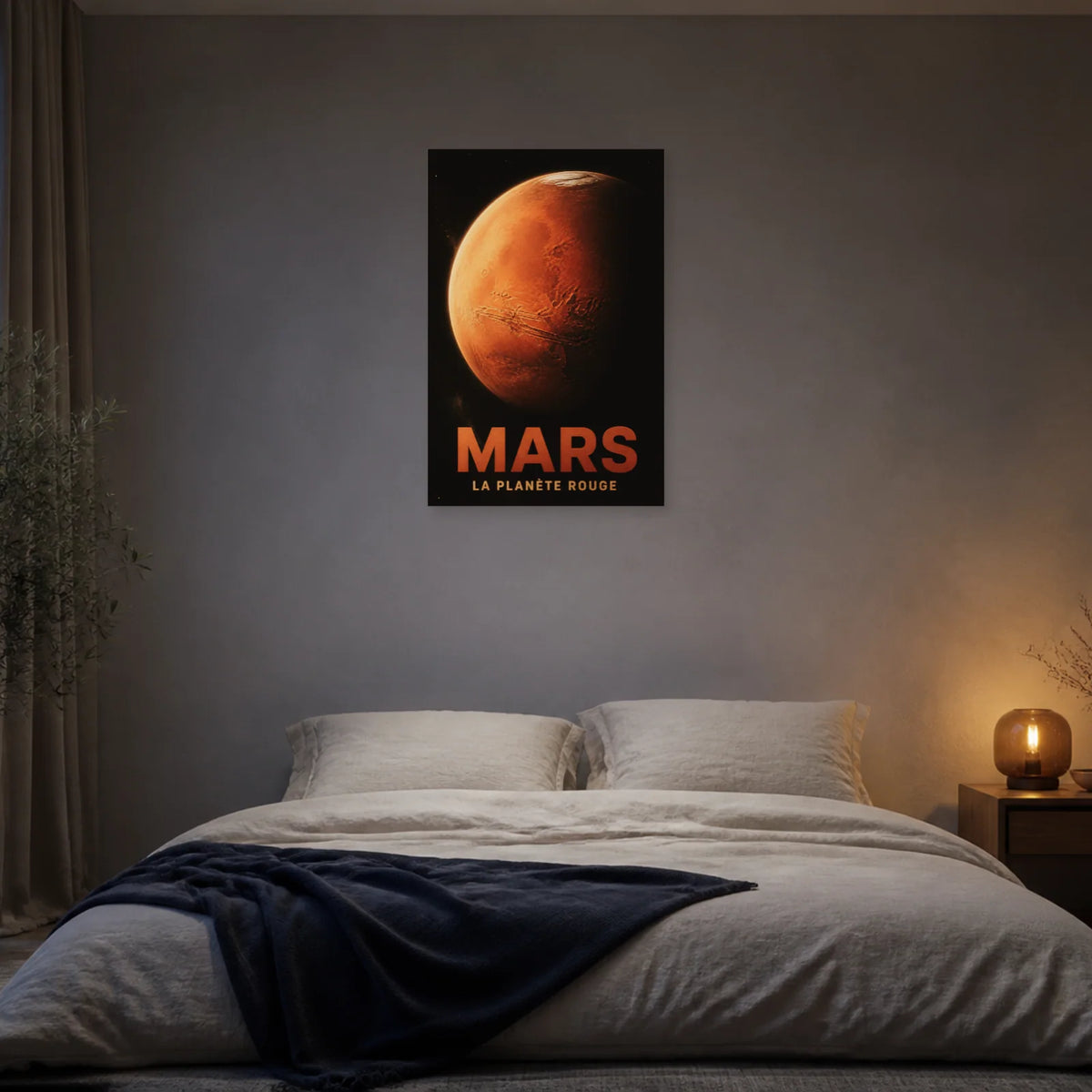 Affiche Mars – La Planète Rouge dans une chambre - Art Virtuoso