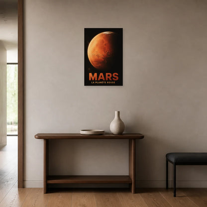 Affiche Mars – La Planète Rouge dans une entrée ou un couloir - Art Virtuoso