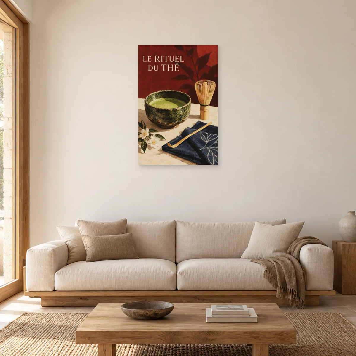 Affiche Matcha - Le rituel du thé dans un salon - Art Virtuoso