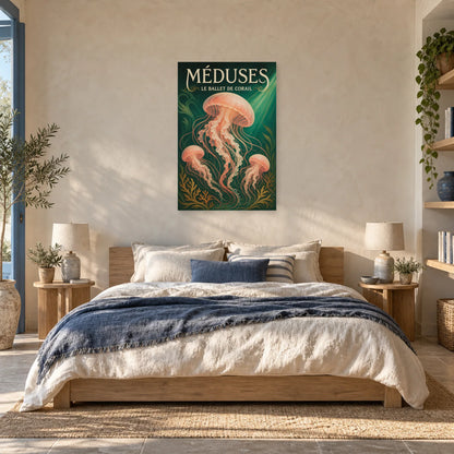 Affiche Méduses - Le ballet de corail dans une chambre - Art Virtuoso