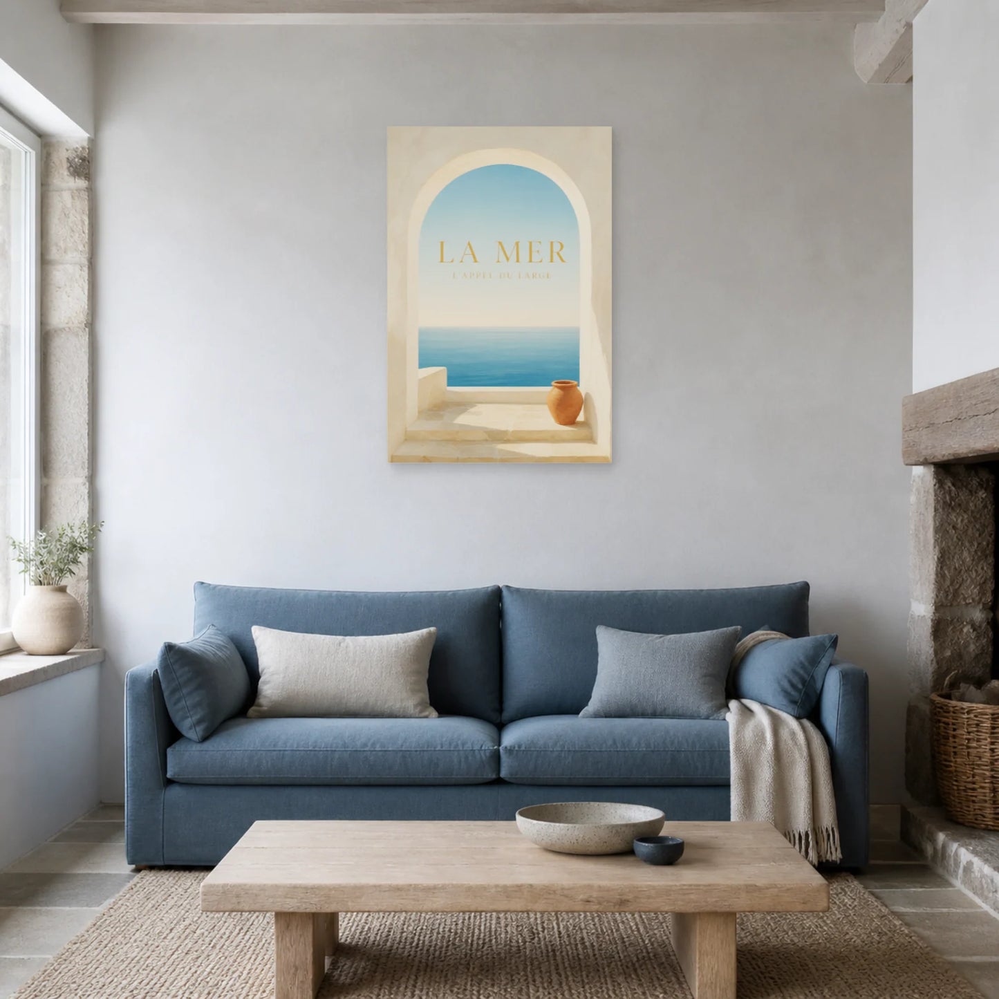Affiche La Mer – L’Appel du Large dans un salon - Art Virtuoso