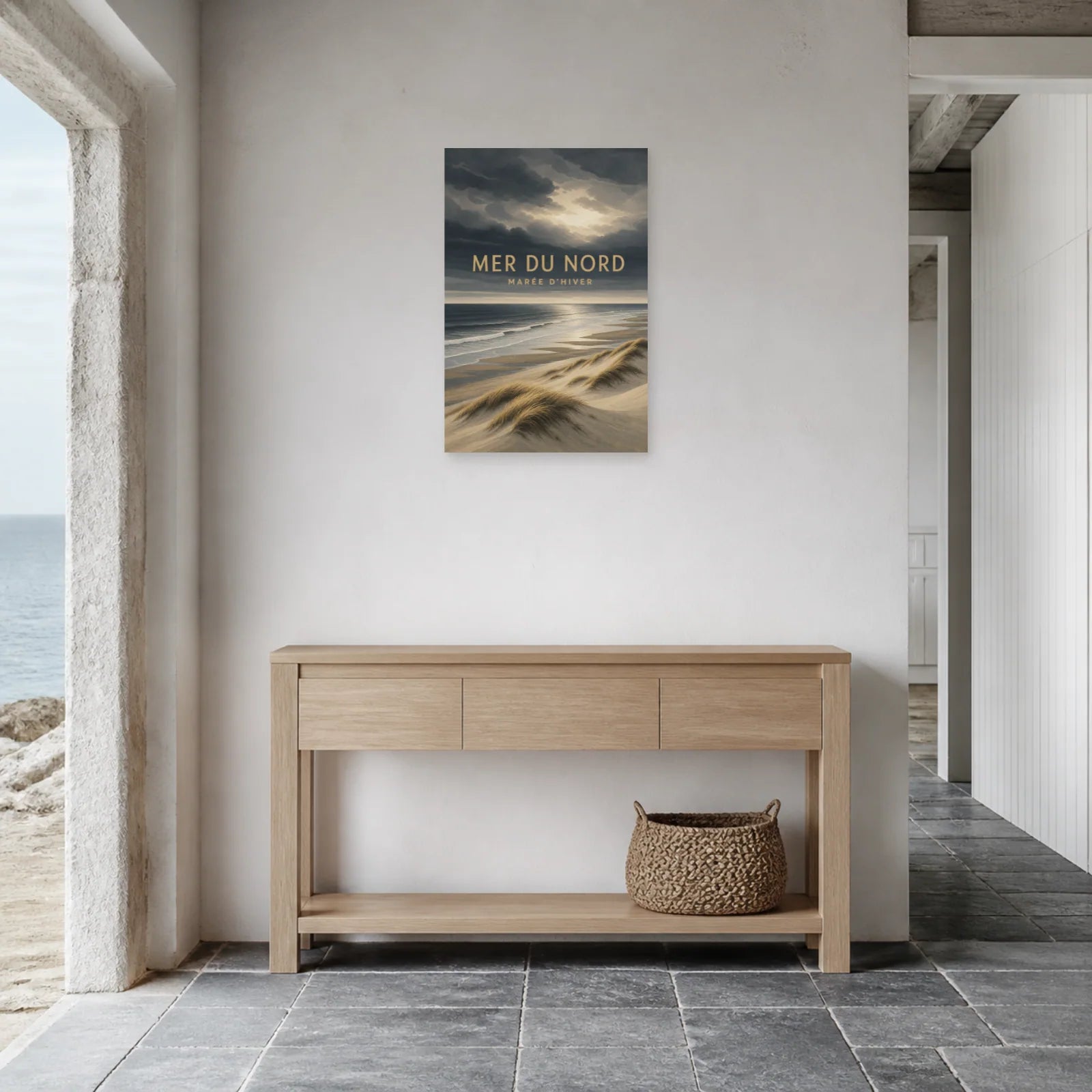 Affiche Mer du Nord – Marée d’Hiver dans une entrée ou un couloir - Art Virtuoso