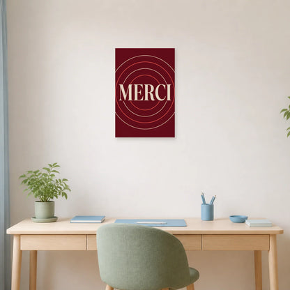 Affiche Merci – Cercles de gratitude dans un bureau - Art Virtuoso