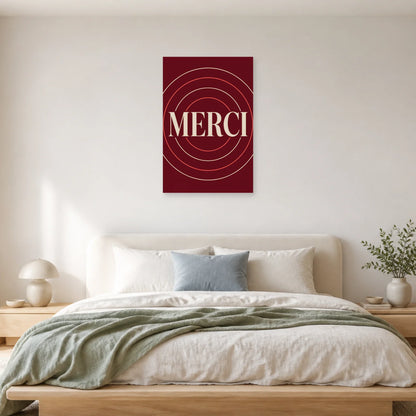 Affiche Merci – Cercles de gratitude dans une chambre - Art Virtuoso