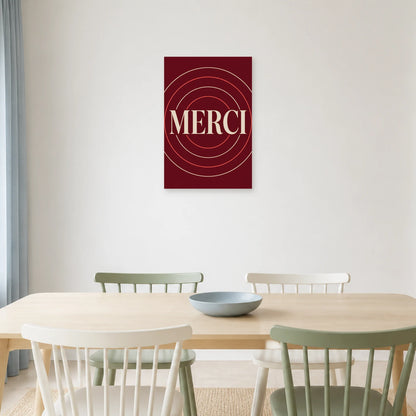 Affiche Merci – Cercles de gratitude dans une salle à manger - Art Virtuoso