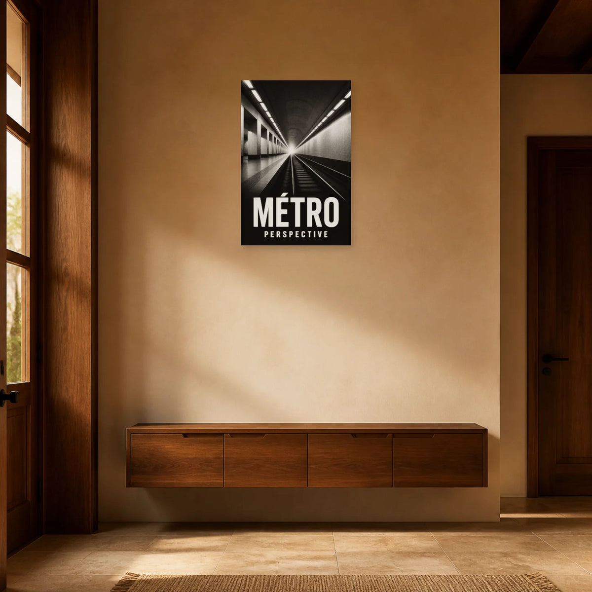 Affiche Métro – Perspective dans une entrée ou un couloir - Art Virtuoso