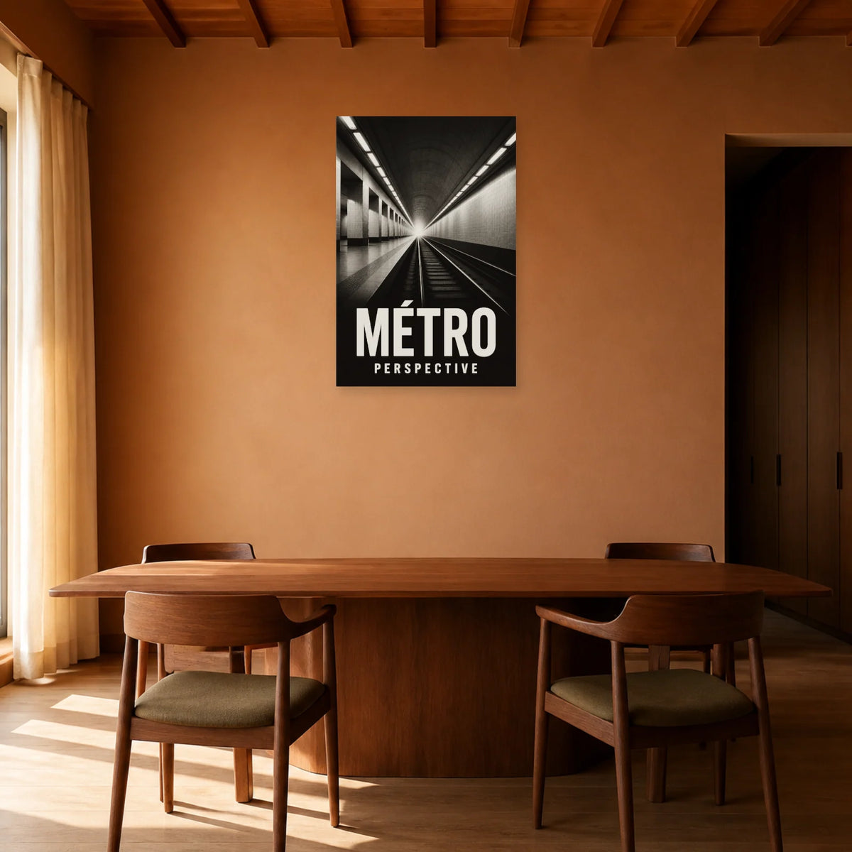 Affiche Métro – Perspective dans une salle à manger - Art Virtuoso