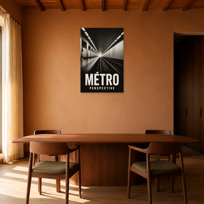Affiche Métro – Perspective dans une salle à manger - Art Virtuoso